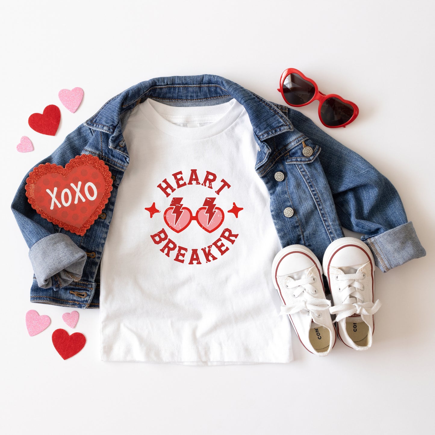 Heart Breaker Sunglasses | Toddler Graphic Short Sleeve Tee