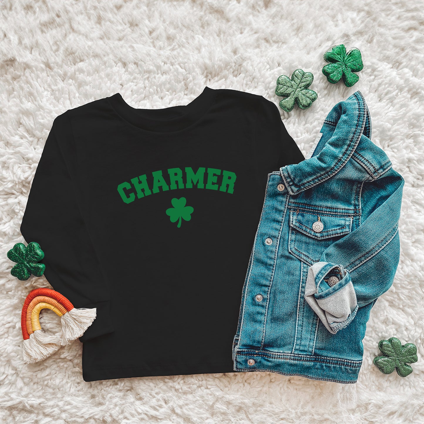 Charmer Clover | Toddler Graphic Long Sleeve Tee