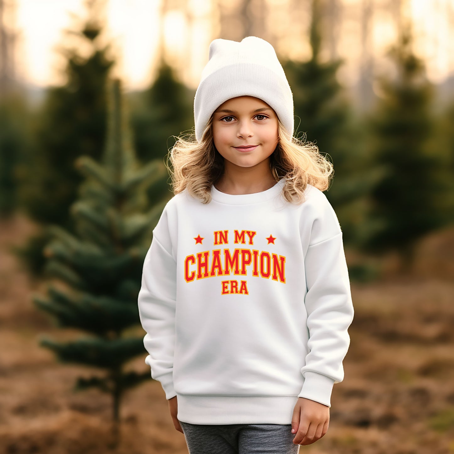 Red In My Champion Era | Youth Graphic Sweatshirt