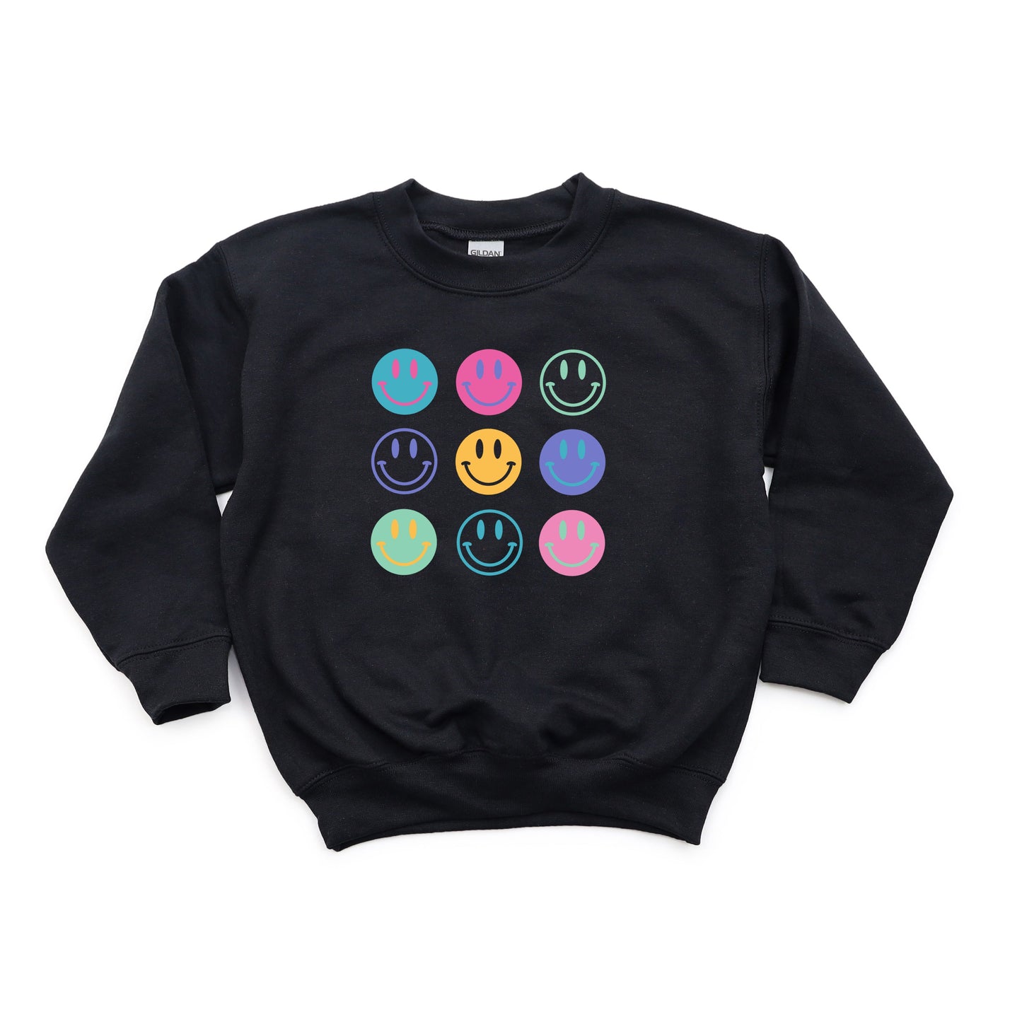Stacked Smiley Faces | Youth Sweatshirt