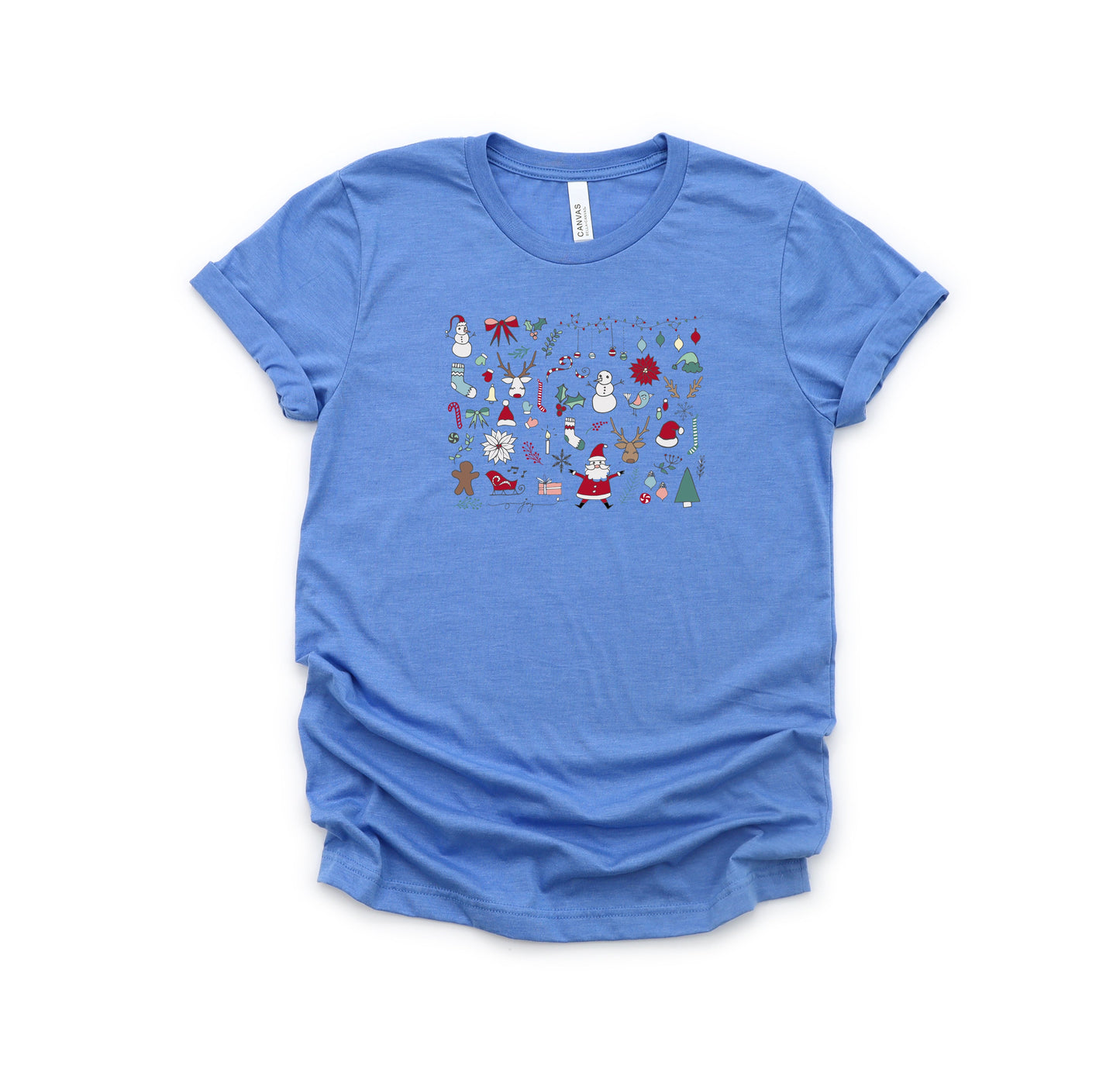 Christmas Doodles | Toddler Short Sleeve Crew Neck