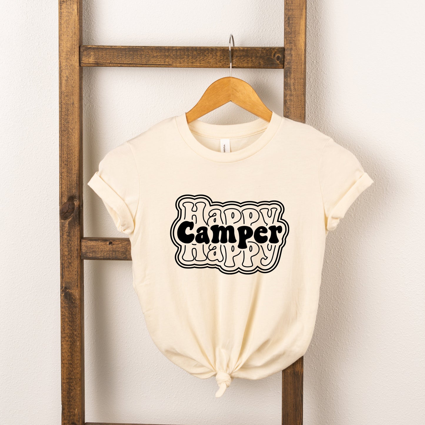 Happy Camper Stacked | Youth Short Sleeve Crew Neck