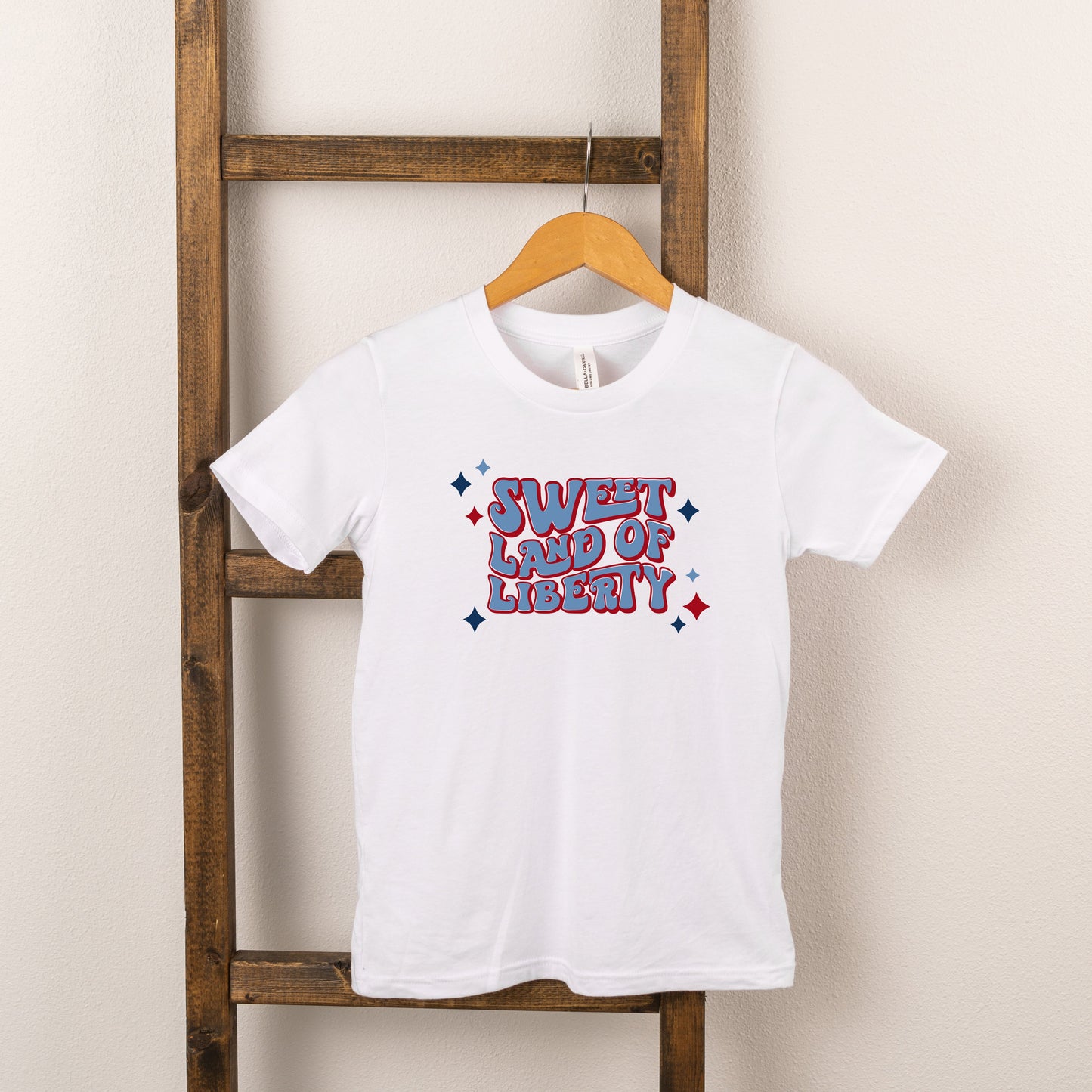 Sweet Land Of Liberty Retro | Toddler Short Sleeve Crew Neck