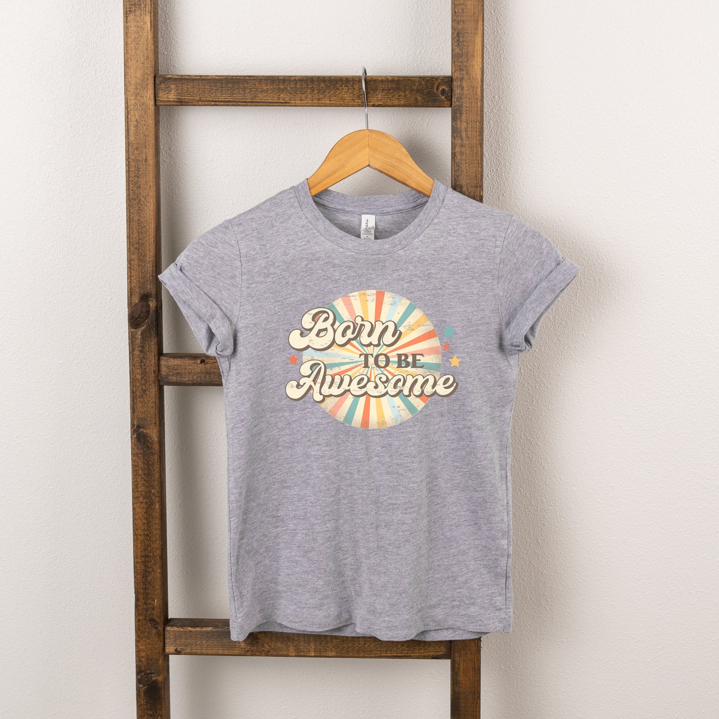 Born To Be Awesome | Toddler Short Sleeve Crew Neck