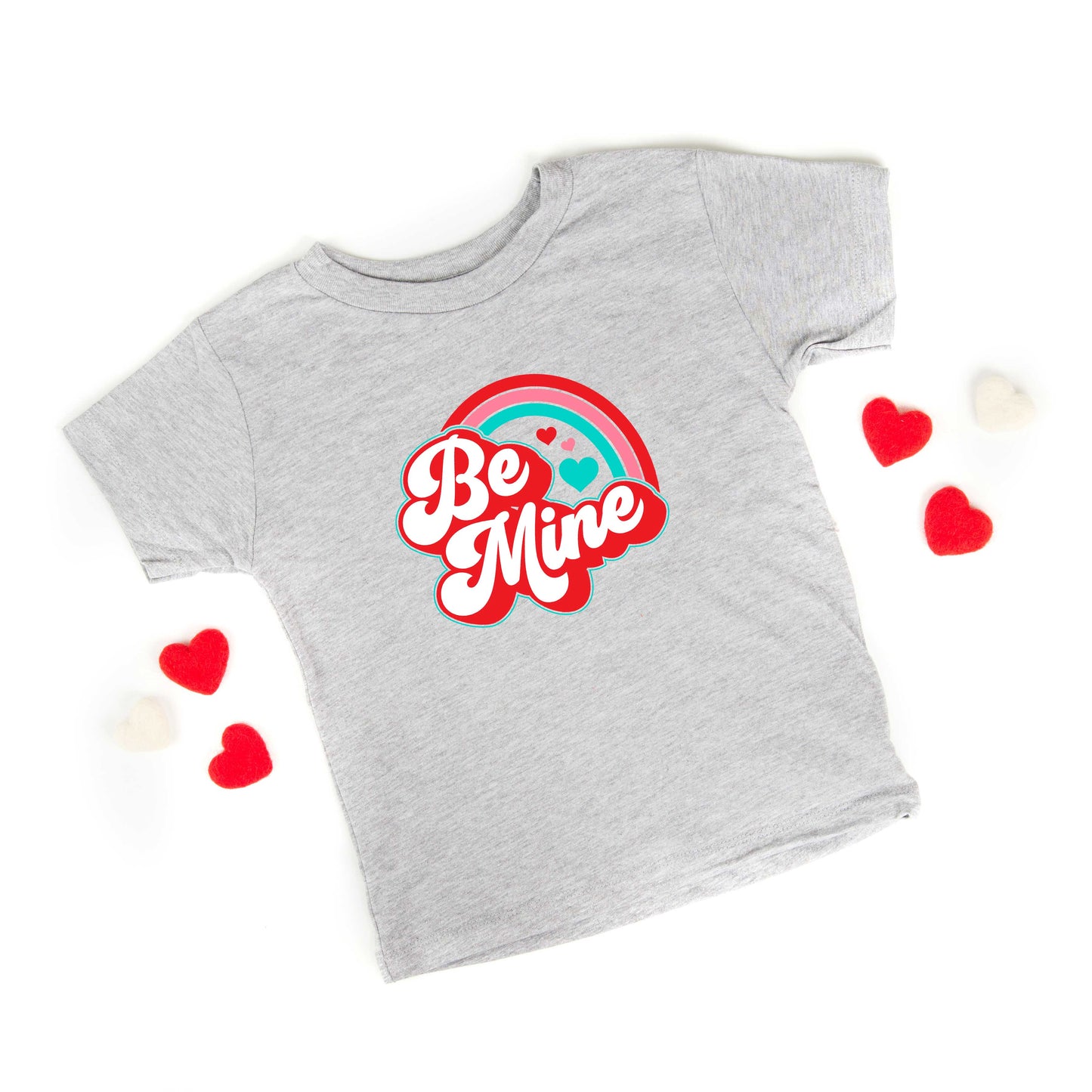 Be Mine Rainbow | Toddler Graphic Short Sleeve Tee