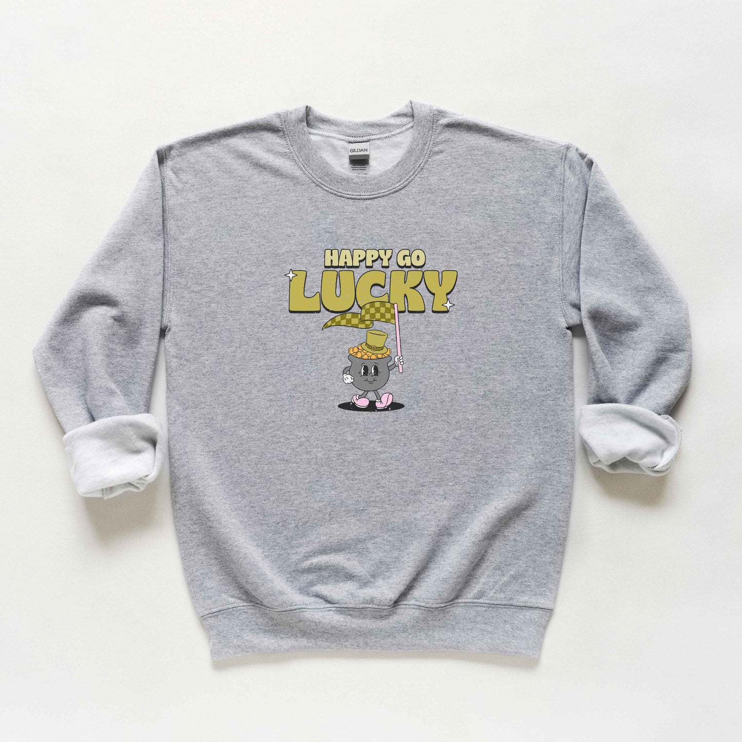 Happy Go Lucky Pot Of Gold | Youth Sweatshirt