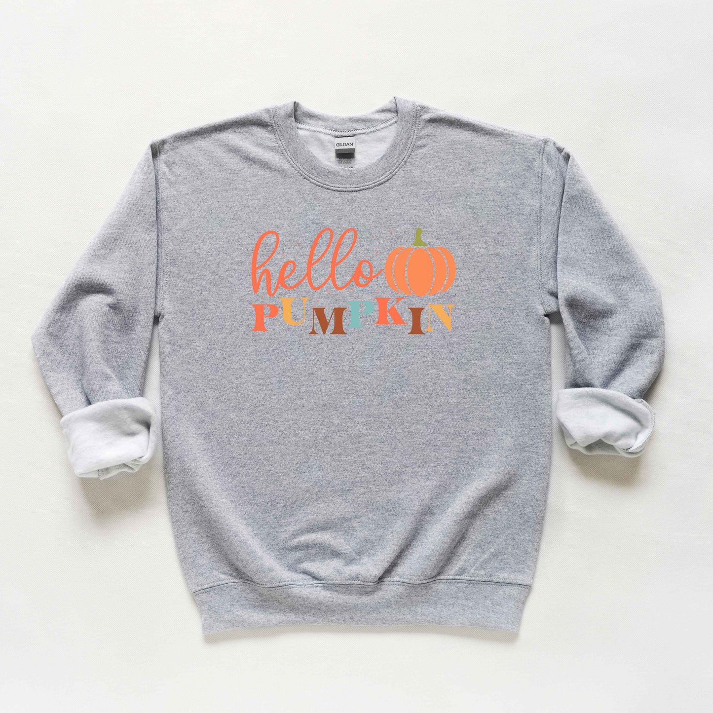 Cursive Hello Pumpkin | Youth Graphic Sweatshirt