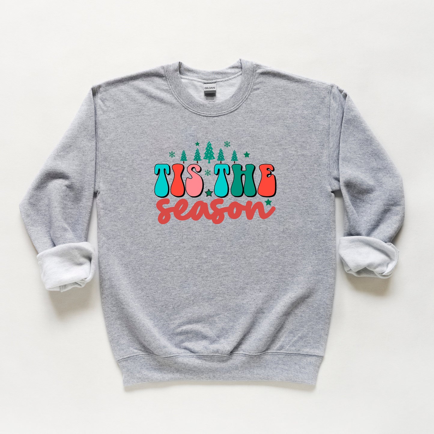 Retro Tis The Season Trees | Youth Sweatshirt