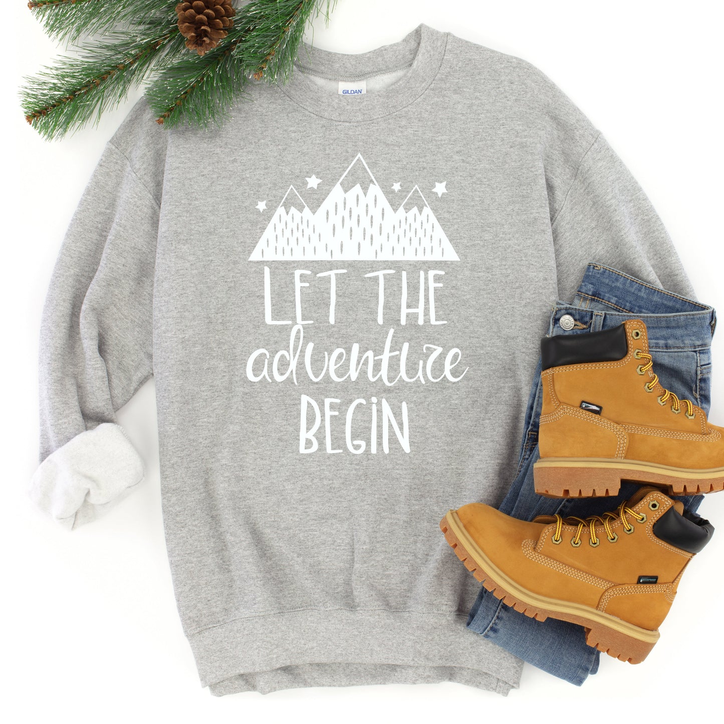 Let The Adventure Begin Mountains | Youth Sweatshirt