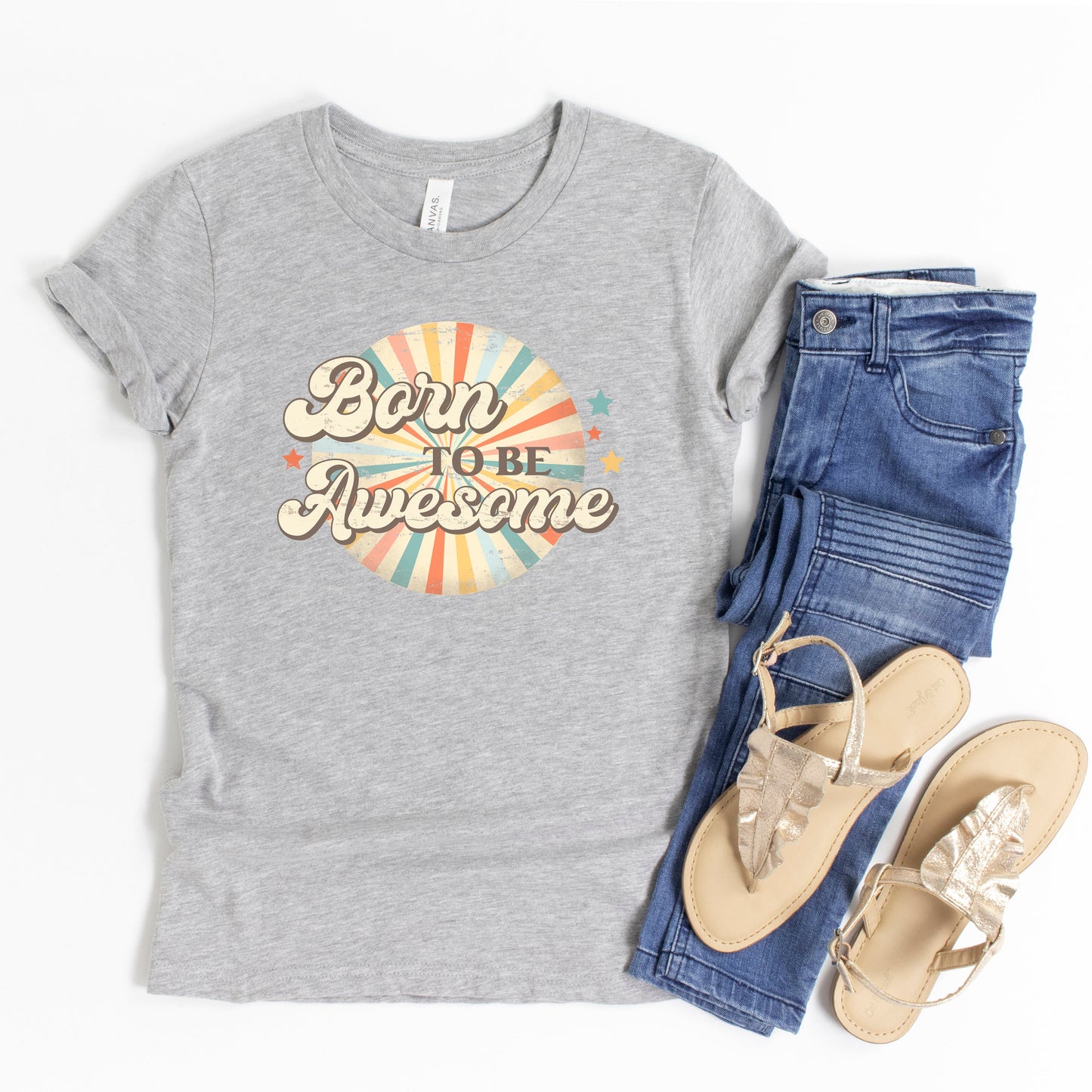 Born To Be Awesome | Youth Short Sleeve Crew Neck