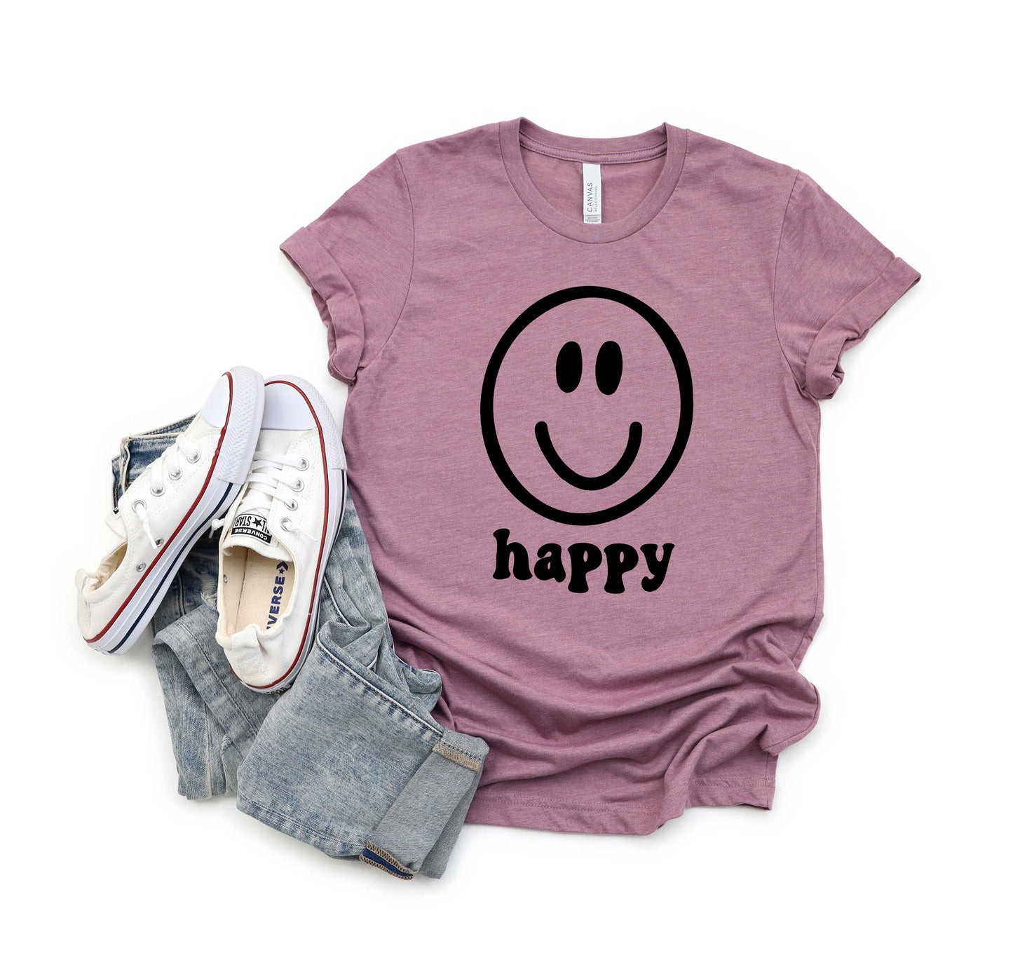 Happy Face | Youth Short Sleeve Crew Neck
