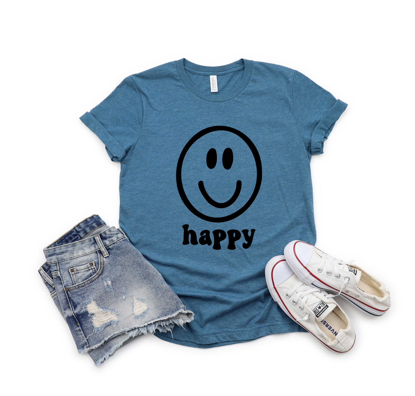 Happy Face | Youth Short Sleeve Crew Neck