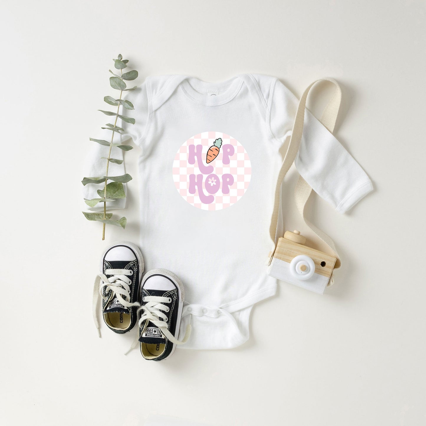 Checkered Hip Hop | Baby Long Sleeve Onesie