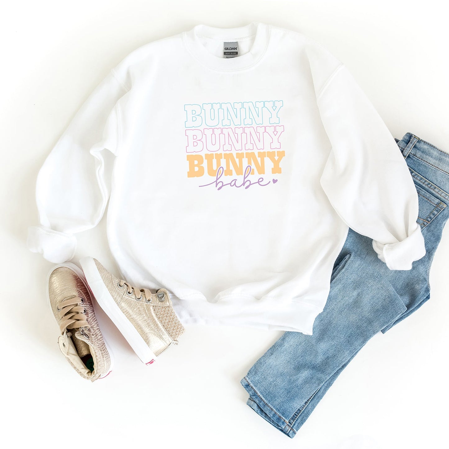 Bunny Babe Cursive | Youth Sweatshirt