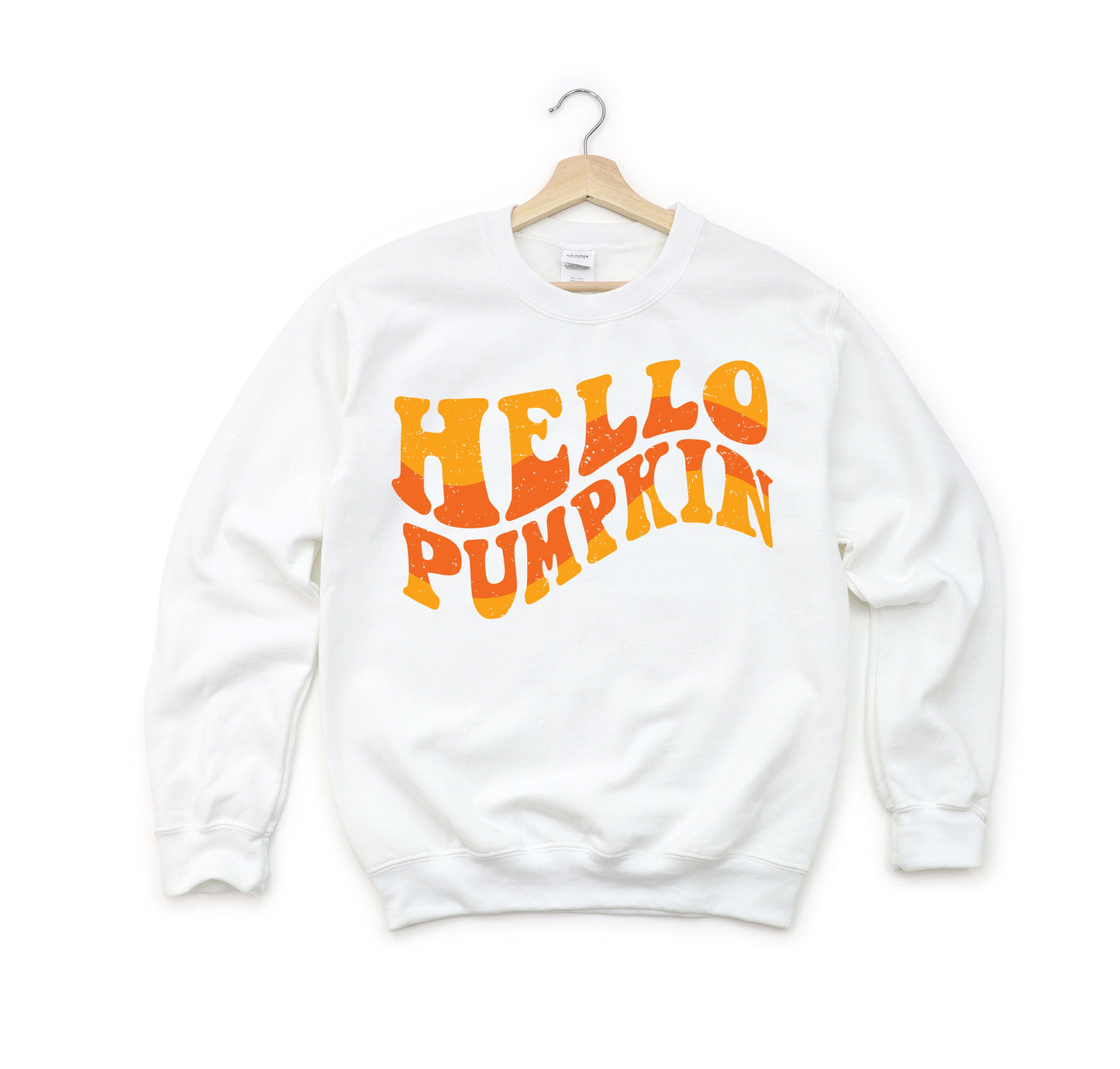 Hello Pumpkin Wavy | Youth Sweatshirt