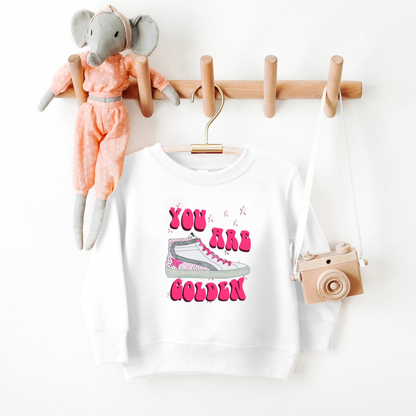 You Are Golden Shoe | Toddler Graphic Sweatshirt