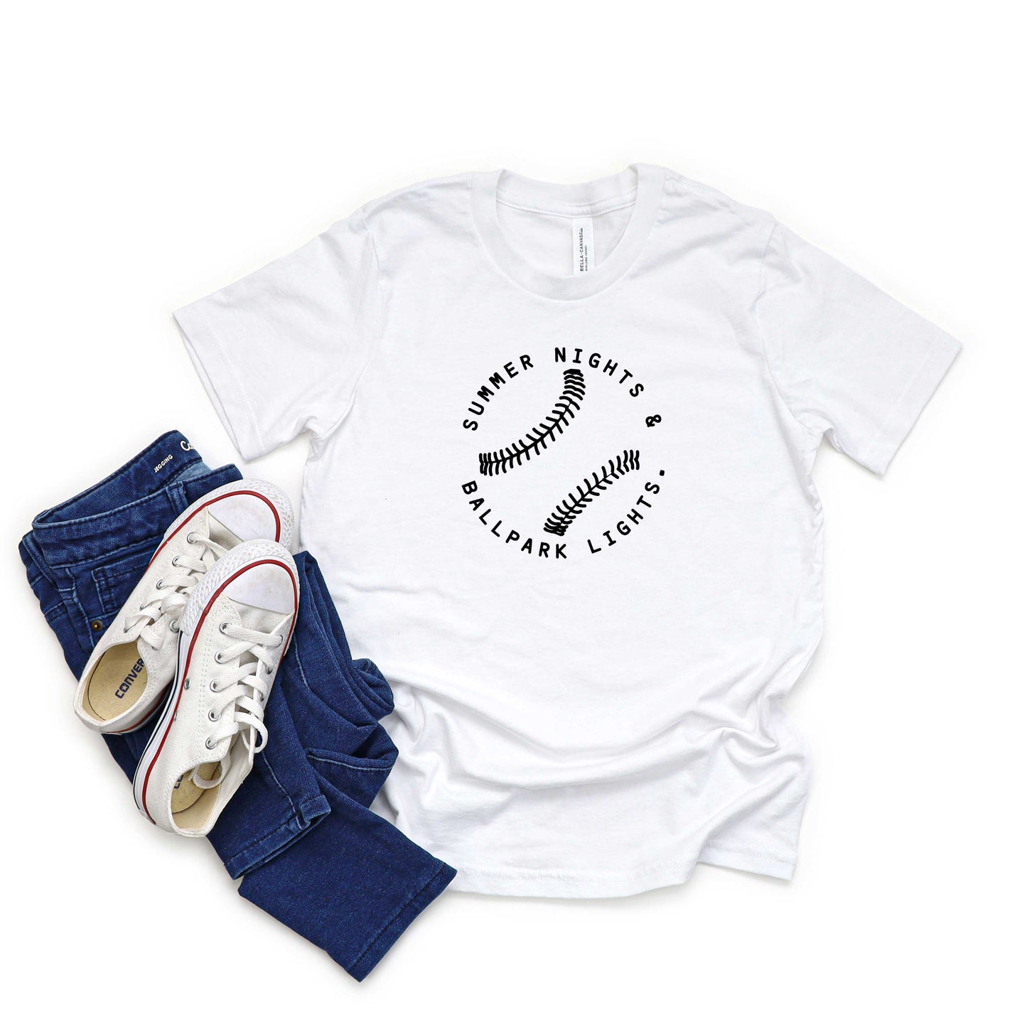 Summer Nights And Ballpark Lights | Youth Short Sleeve Crew Neck