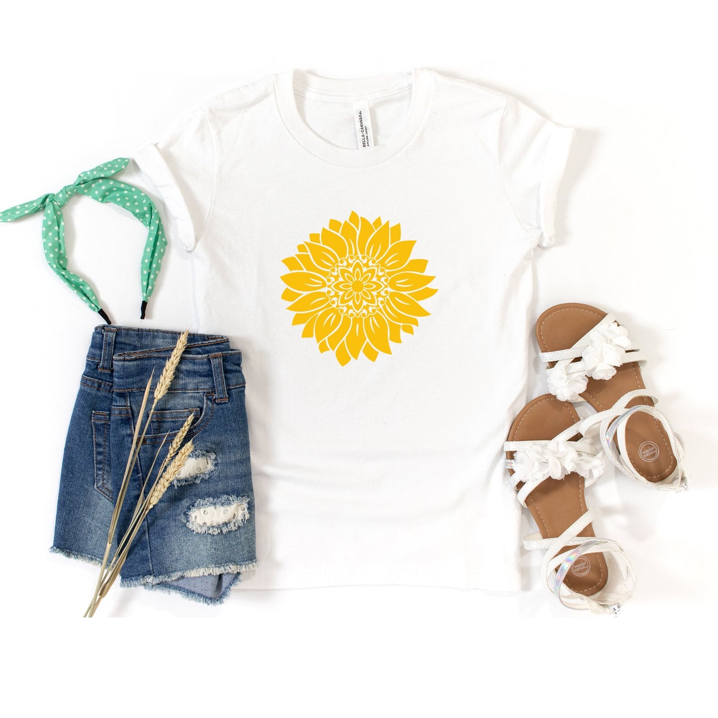Sunflower Colorful | Youth Short Sleeve Crew Neck