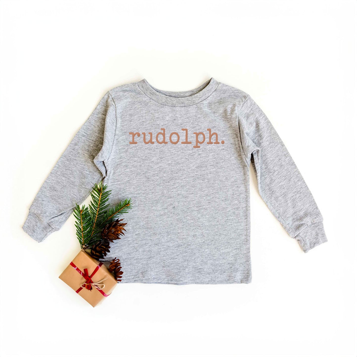 Rudolph Puff Print | Toddler Graphic Long Sleeve Tee