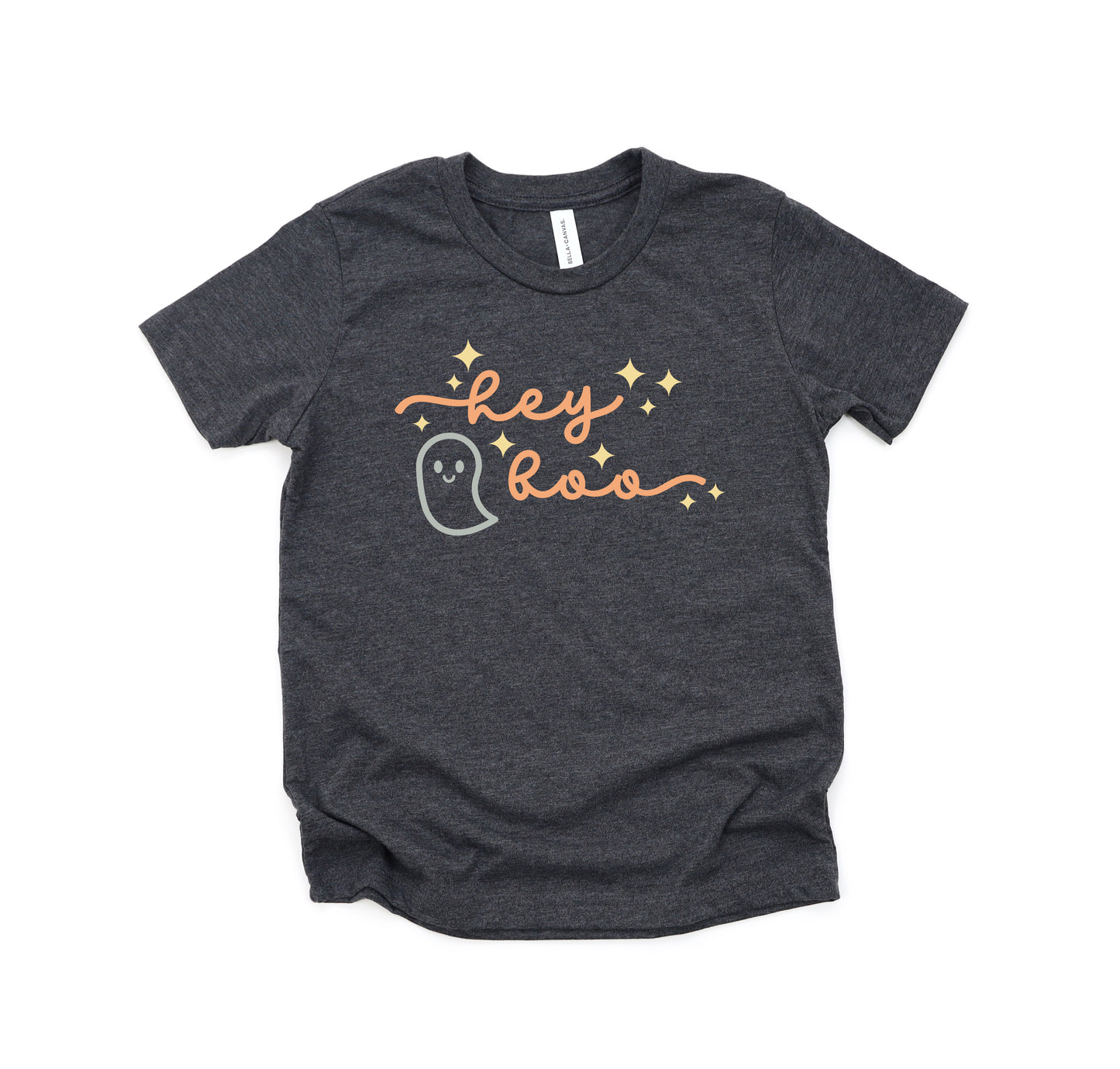 Hey Boo Ghost Kids | Toddler Short Sleeve Crew Neck