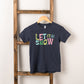 Let It Snow Colorful | Toddler Short Sleeve Graphic Tee