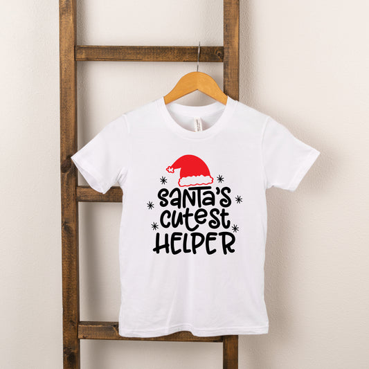 Santa's Cutest Helper | Toddler Graphic Short Sleeve Tee