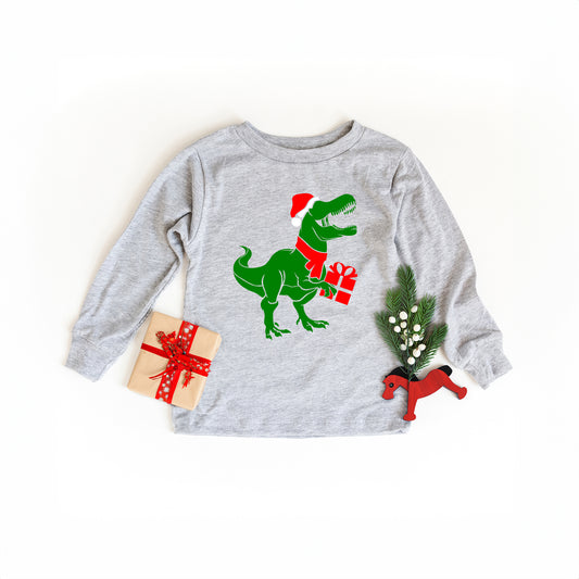 Dino Present | Youth Graphic Long Sleeve Tee