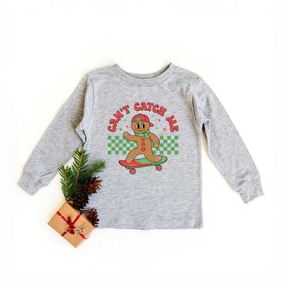 Gingerbread Man Skateboard | Youth Graphic Long Sleeve Tee