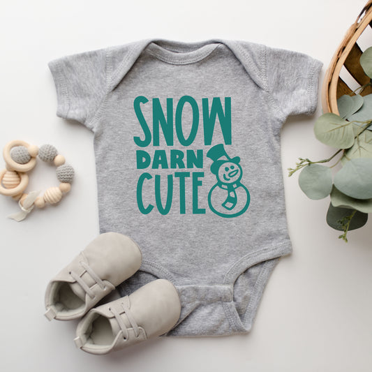 Snow Darn Cute | Baby Graphic Short Sleeve Onesie