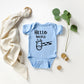 Hello World Giraffe | Baby Graphic Short Sleeve Onesie