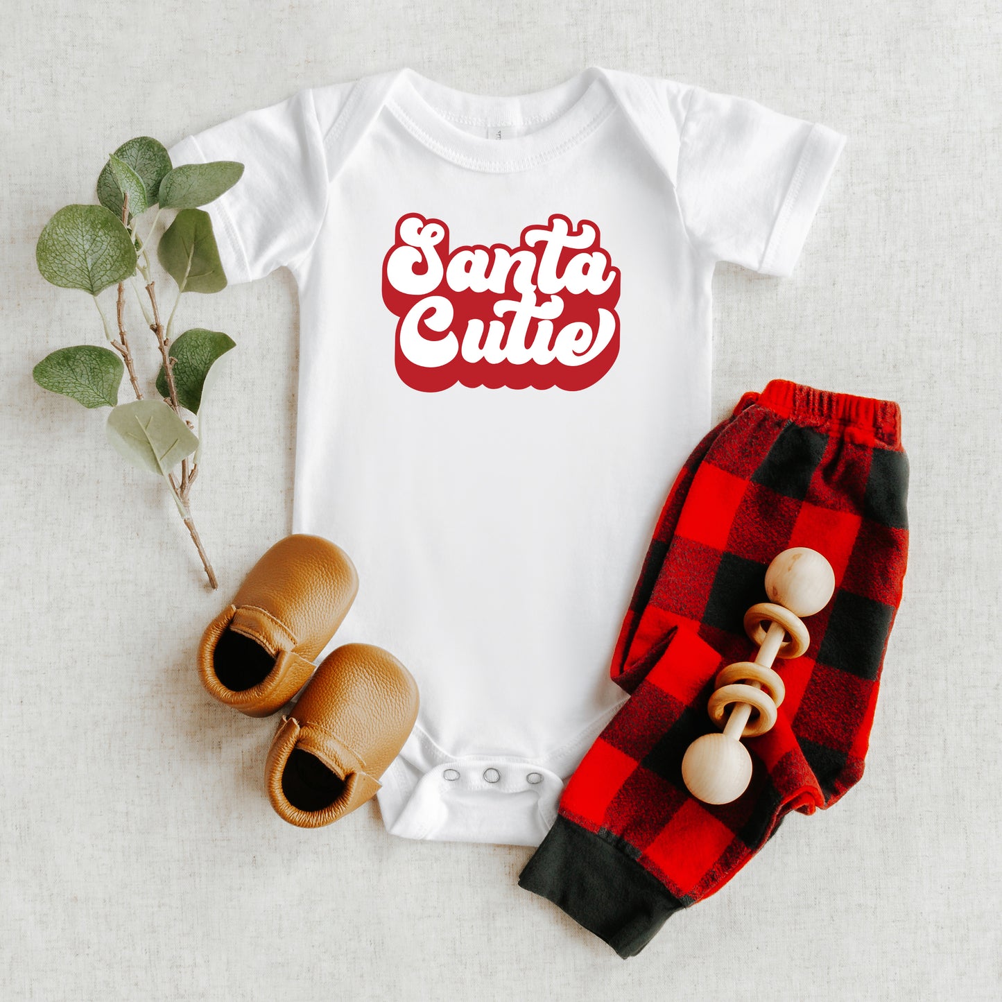 Santa Cutie | Baby Graphic Short Sleeve Onesie