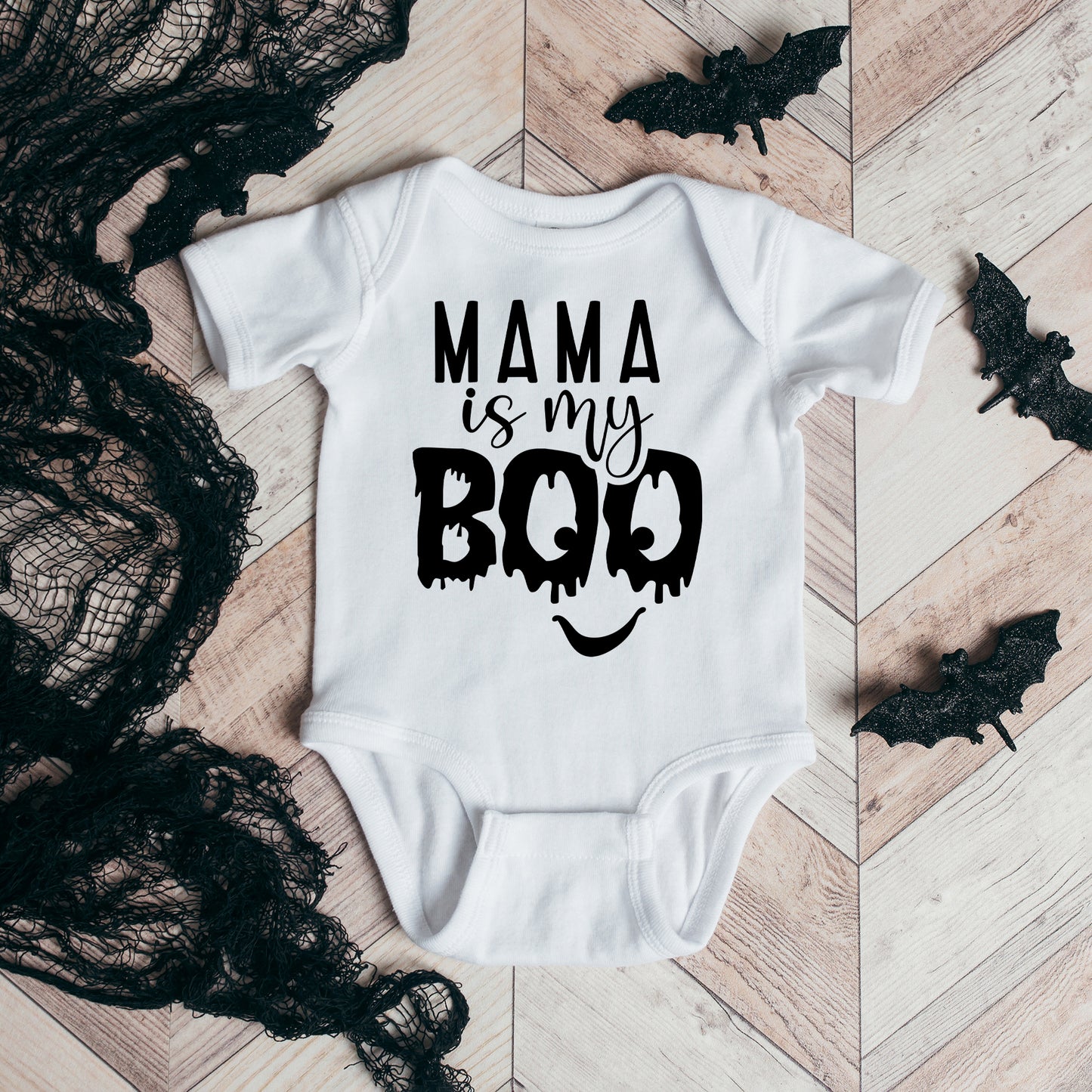 Mama Is My Boo | Baby Graphic Short Sleeve Onesie