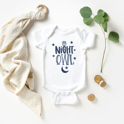 Night Owl | Baby Graphic Short Sleeve Onesie