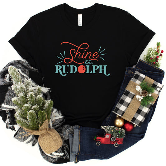 Shine Like Rudolph | Youth Graphic Short Sleeve Tee