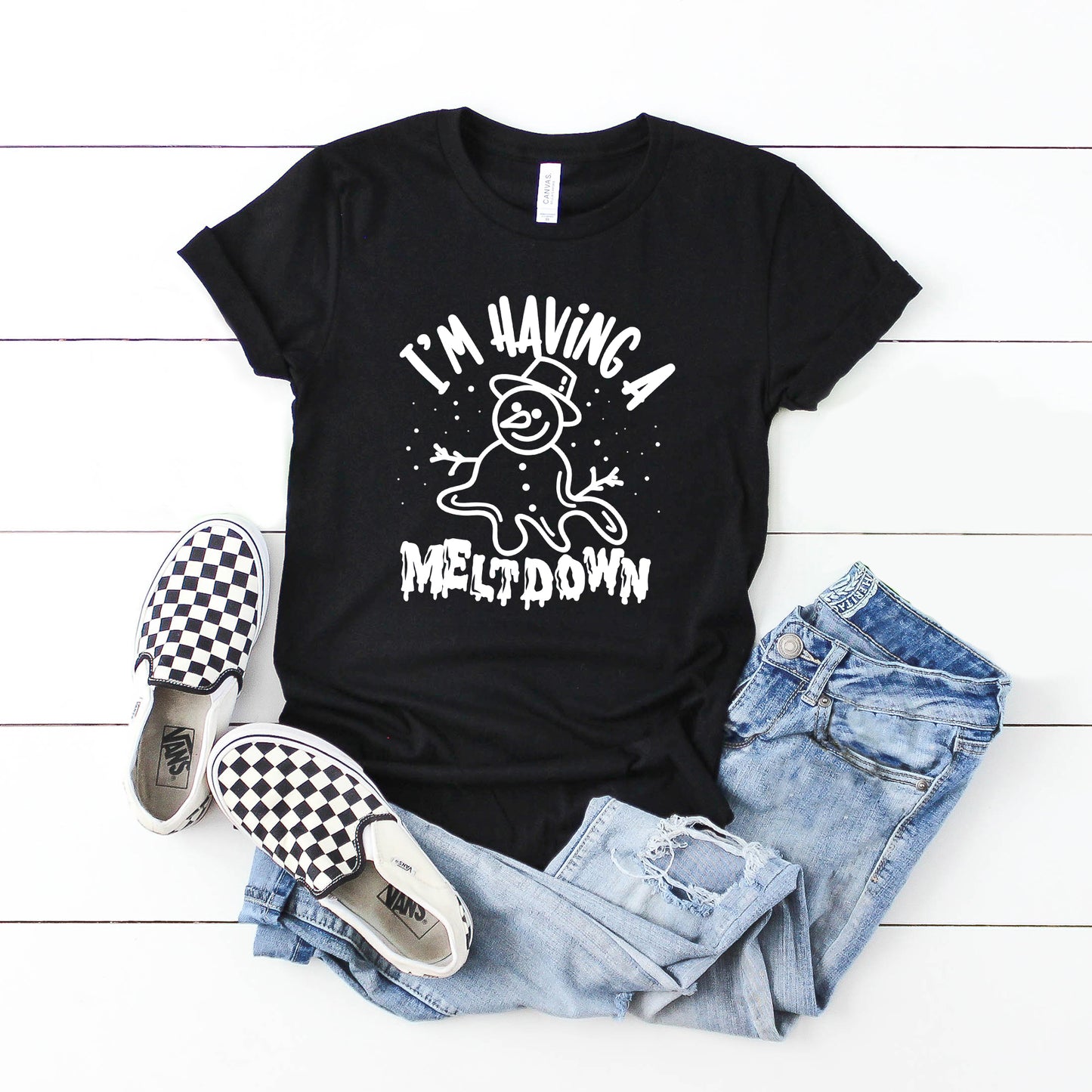 Having A Meltdown Snowman | Youth Graphic Short Sleeve Tee