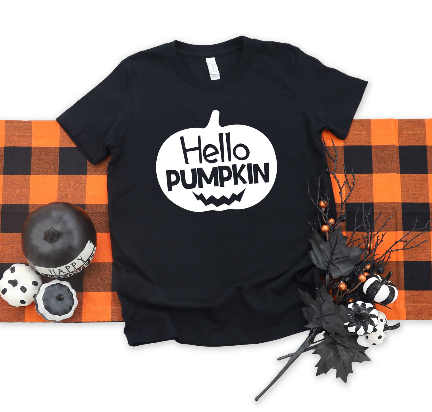 Hello Pumpkin Face | Youth Graphic Short Sleeve Tee