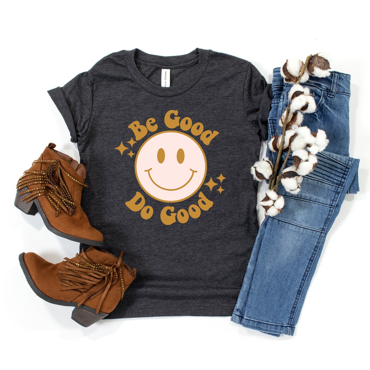 Be Good Do Good Smiley Face | Youth Short Sleeve Crew Neck