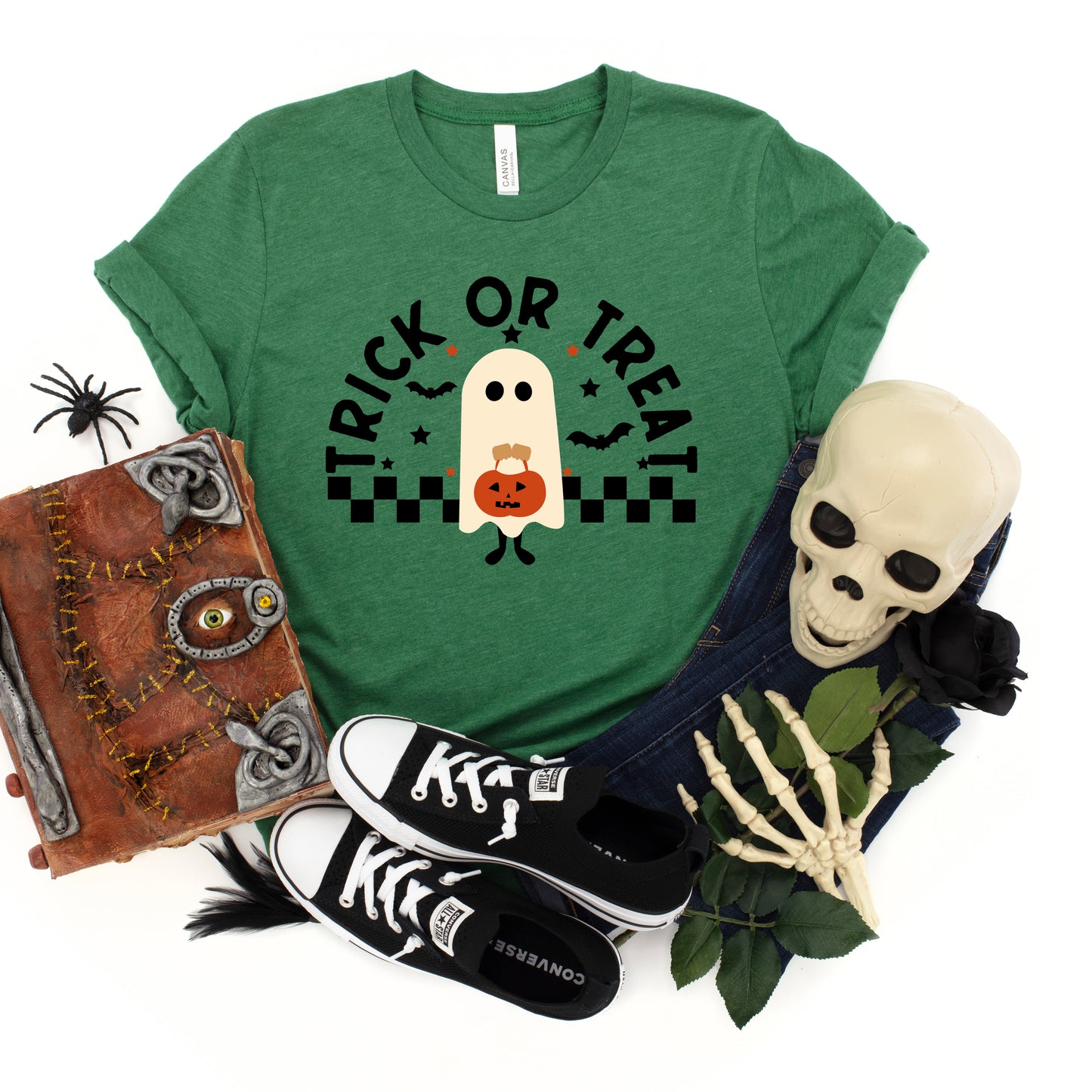 Trick Or Treat Ghost | Youth Graphic Short Sleeve Tee