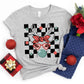 Checkered Reindeer | Youth Short Sleeve Crew Neck