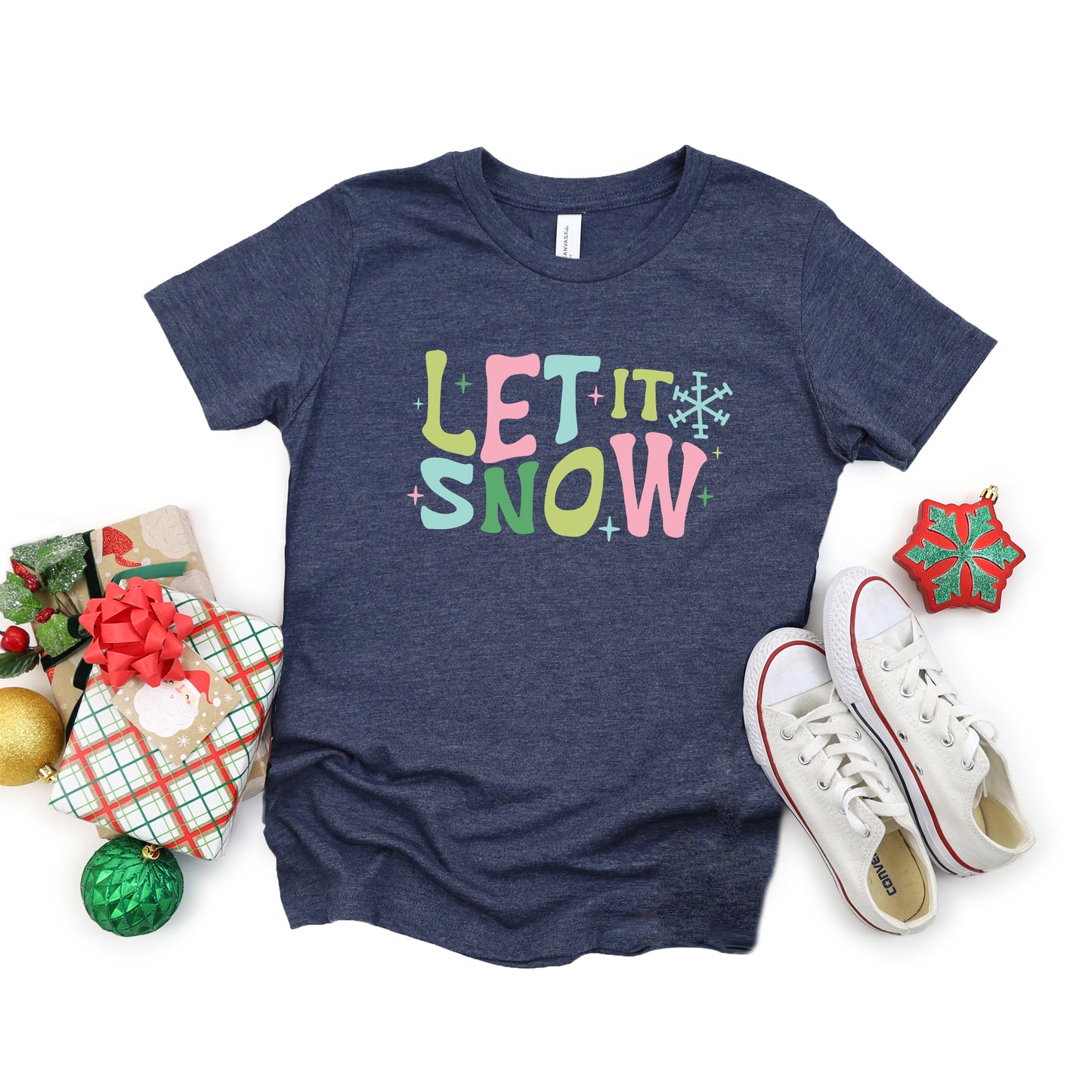 Let It Snow Colorful | Youth Short Sleeve Graphic Tee