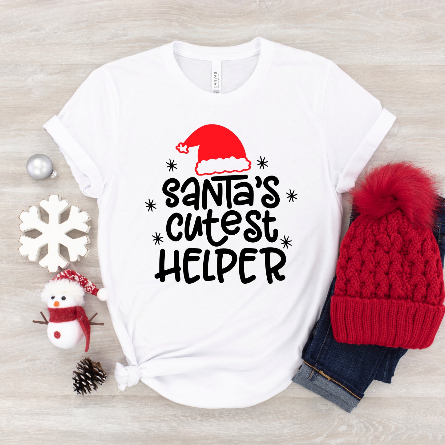 Santa's Cutest Helper | Youth Graphic Short Sleeve Tee