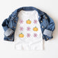 Pumpkin And Flowers | Toddler Short Sleeve Crew Neck