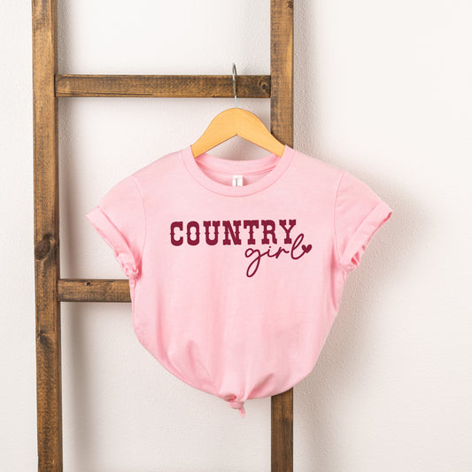 Country Girl Heart | Toddler Short Sleeve Crew Neck