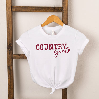 Country Girl Heart | Toddler Short Sleeve Crew Neck