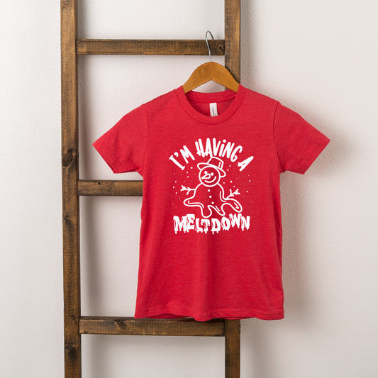 Having A Meltdown Snowman | Toddler Graphic Short Sleeve Tee