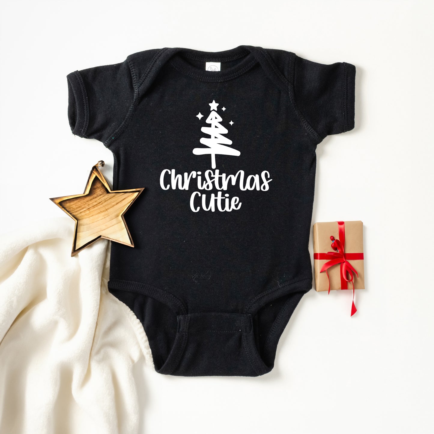 Christmas Cutie Tree | Baby Graphic Short Sleeve Onesie