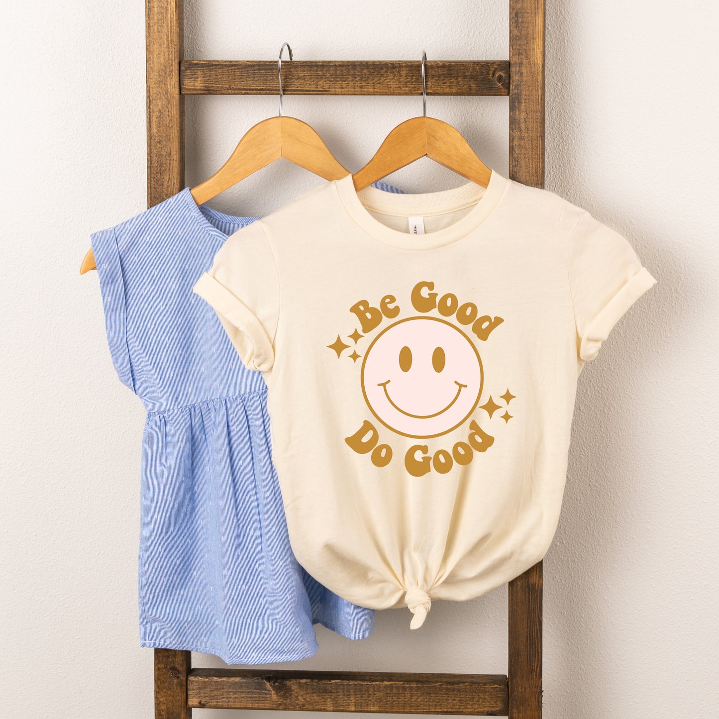 Be Good Do Good Smiley Face | Toddler Short Sleeve Crew Neck