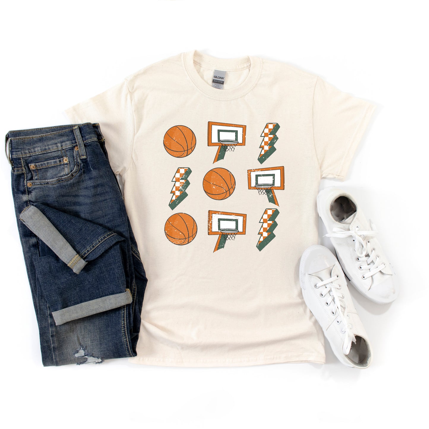 Basketball Collage | Youth Short Sleeve Crew Neck