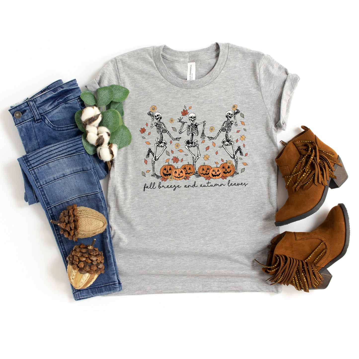 Fall Breeze Skeletons | Toddler Short Sleeve Crew Neck