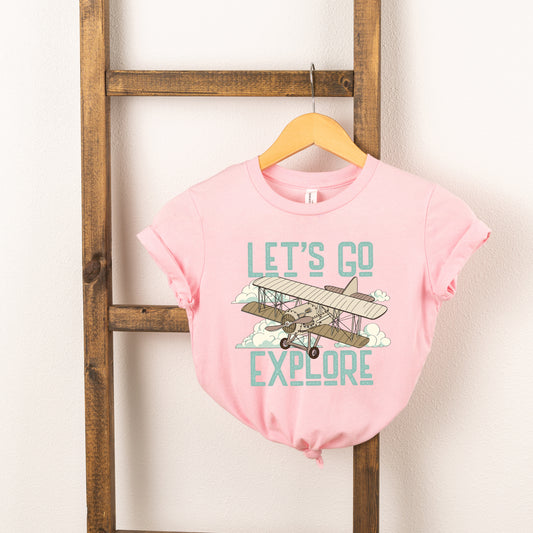 Let's Go Explore | Toddler Short Sleeve Crew Neck